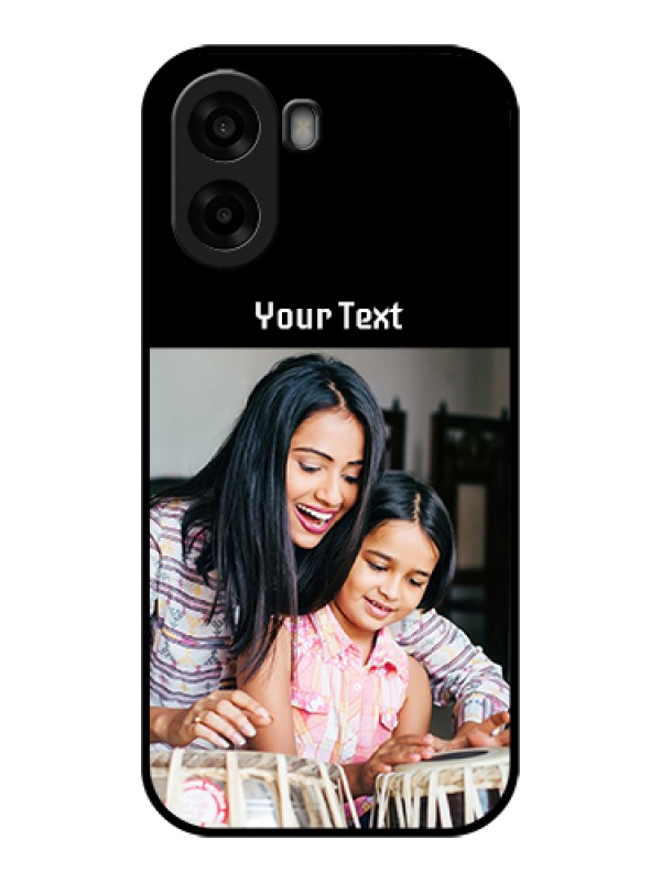 Custom Oppo A6x 4G Custom Glass Phone Case - Photo With Name Design