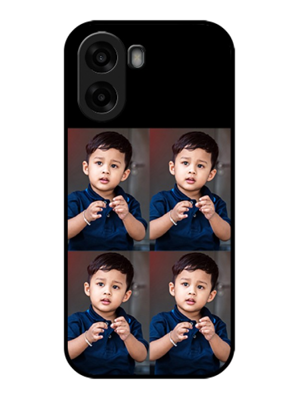 Custom Oppo A6x 4G Custom Glass Phone Case - 4 Image Holder Design