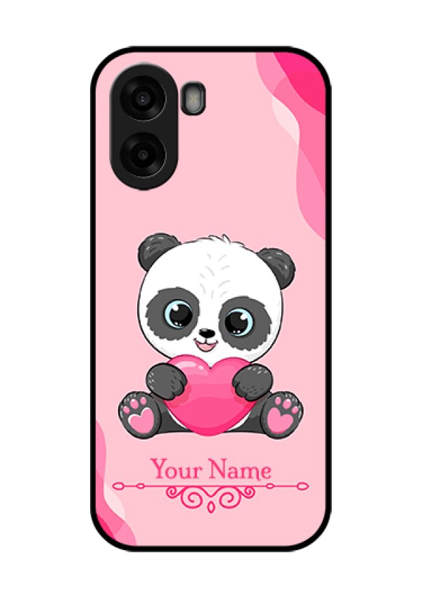 Oppo A6x 4G Custom Glass Phone Case - Cute Panda Design