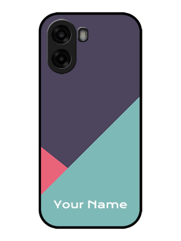 Custom Oppo A6x 4G Custom Glass Phone Case - Tri Color Abstract Design