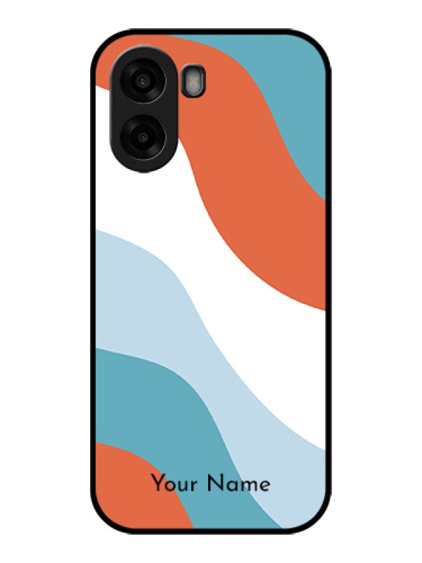 Custom Oppo A6x 4G Custom Glass Phone Case - Coloured Waves Design