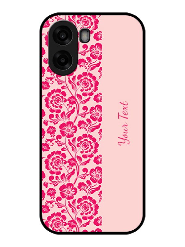 Custom Oppo A6x 4G Custom Glass Phone Case - Attractive Floral Pattern Design
