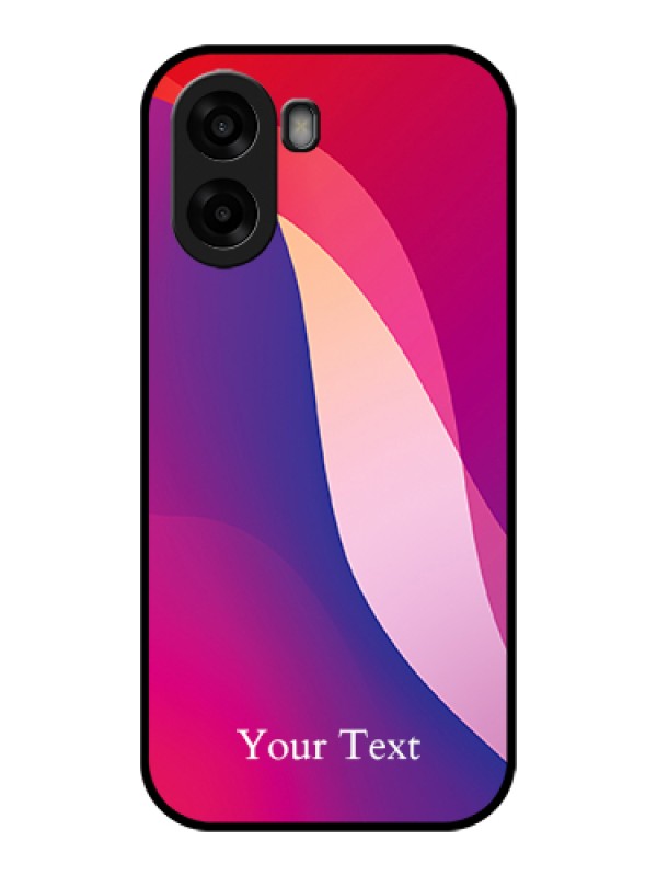 Custom Oppo A6x 4G Custom Glass Phone Case - Digital Abstract Overlap Design