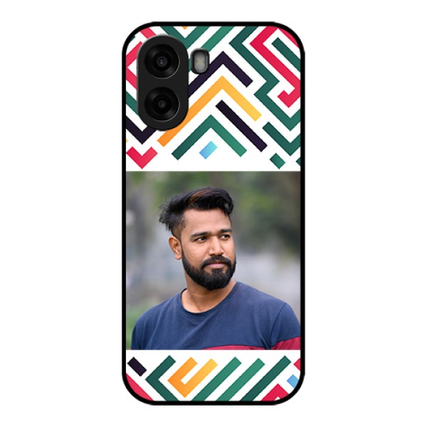 Oppo A6x 4G Custom Glass Phone Case - Colorful Maze Pattern Design Oppo A6x 4G Custom Glass Phone Case - Colorful Maze Pattern Design