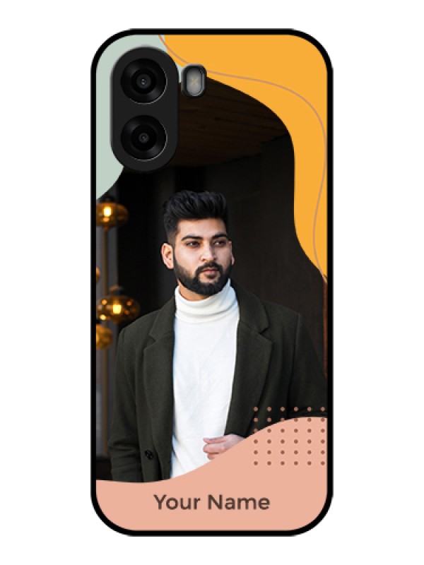 Custom Oppo A6x 4G Custom Glass Phone Case - Tri - Coloured Overlay Design