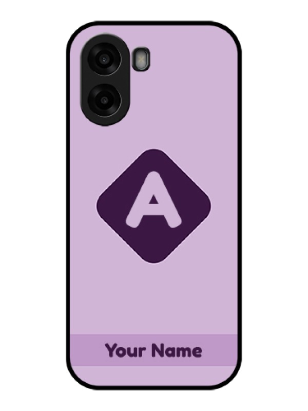 Custom Oppo A6x 4G Custom Glass Phone Case - Custom Letter In Curved Badge Design