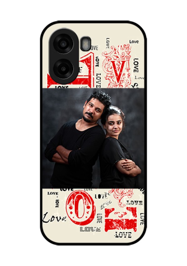 Oppo A6x 5G Custom Glass Phone Case - Trendy Love Design Case