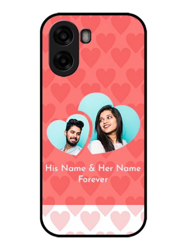 Custom Oppo A6x 5G Custom Glass Phone Case - Couple Pic Upload Design