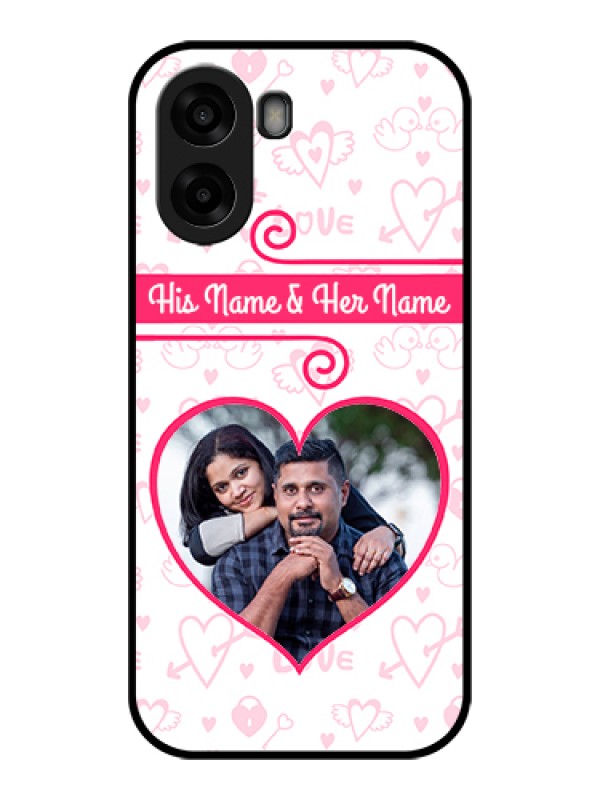 Custom Oppo A6x 5G Custom Glass Phone Case - Heart Shape Love Design