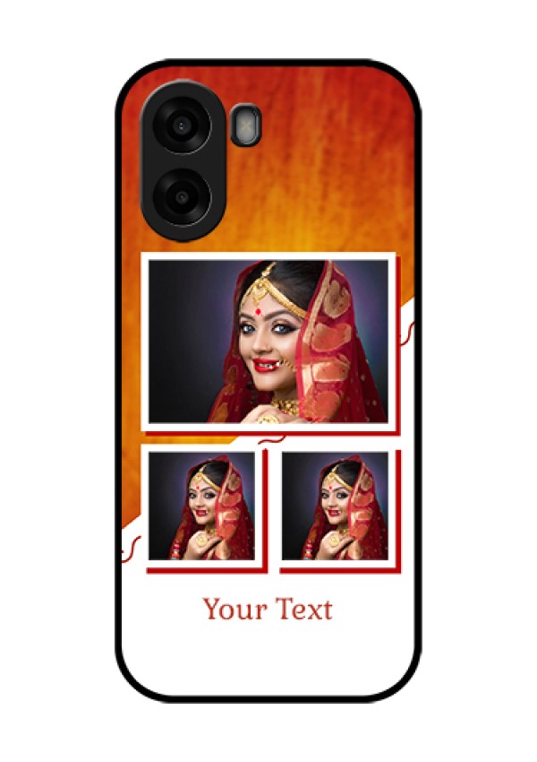 Oppo A6x 5G Custom Glass Phone Case - Wedding Memories Design