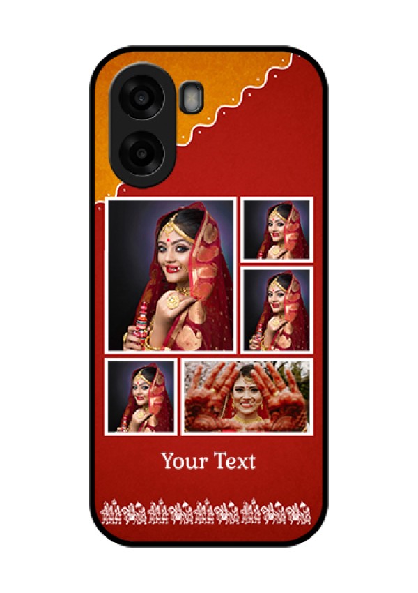 Oppo A6x 5G Custom Glass Phone Case - Wedding Pic Upload Design