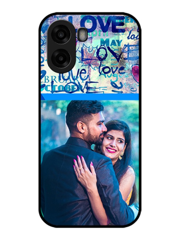Custom Oppo A6x 5G Custom Glass Phone Case - Colorful Love Design
