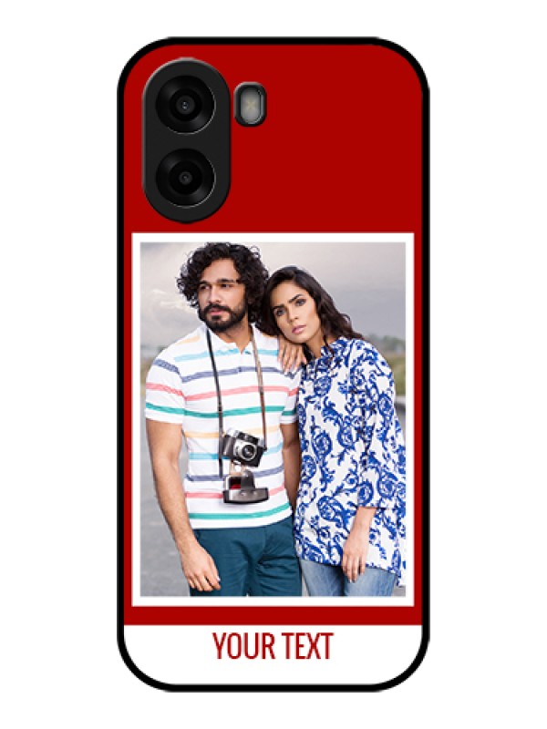Custom Oppo A6x 5G Custom Glass Phone Case - Red Color Design