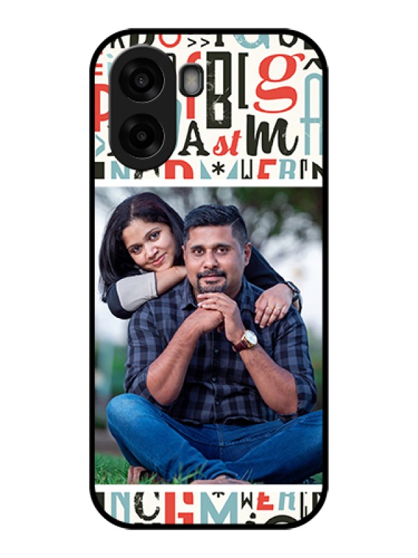 Custom Oppo A6x 5G Custom Glass Phone Case - Alphabet Design