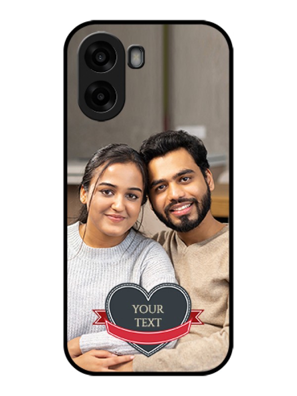 Custom Oppo A6x 5G Custom Glass Phone Case - Just Married Couple Design