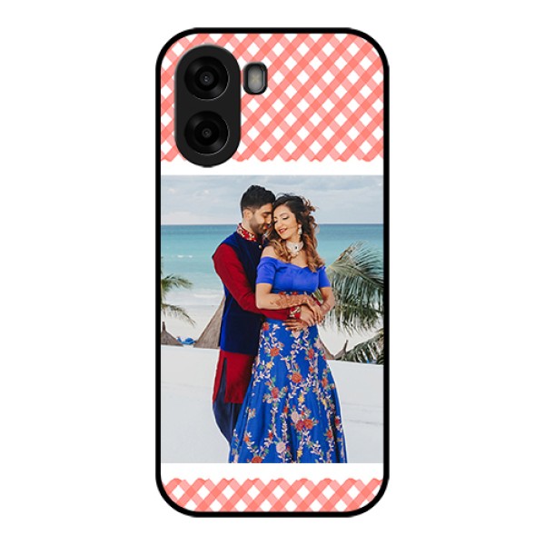 Oppo A6x 5G Custom Glass Phone Case - Pink Pattern Design