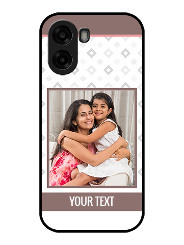 Custom Oppo A6x 5G Custom Glass Phone Case - Simple Diamond Design