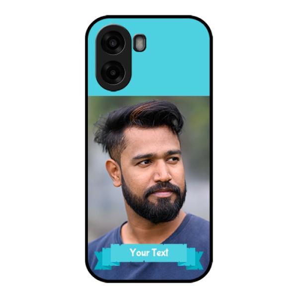 Oppo A6x 5G Custom Glass Phone Case - Blue Color Design Oppo A6x 5G Custom Glass Phone Case - Blue Color Design