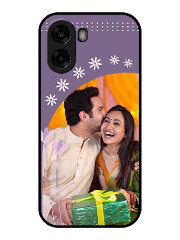 Custom Oppo A6x 5G Custom Glass Phone Case - Lavender Flowers Design