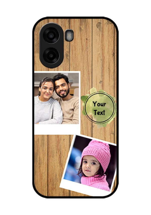 Oppo A6x 5G Custom Glass Phone Case - Wooden Texture Design