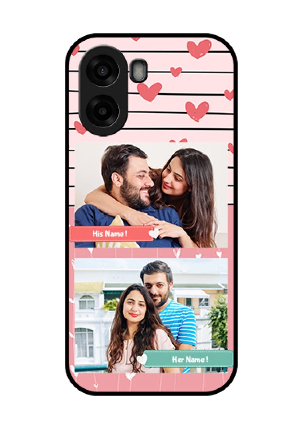 Oppo A6x 5G Custom Glass Phone Case - Photo With Heart Design