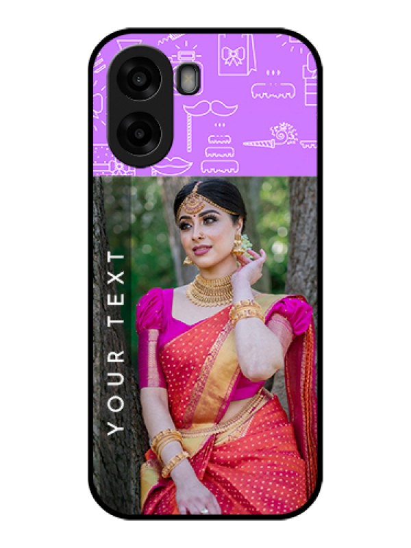 Custom Oppo A6x 5G Custom Glass Phone Case - Birthday Icons Design