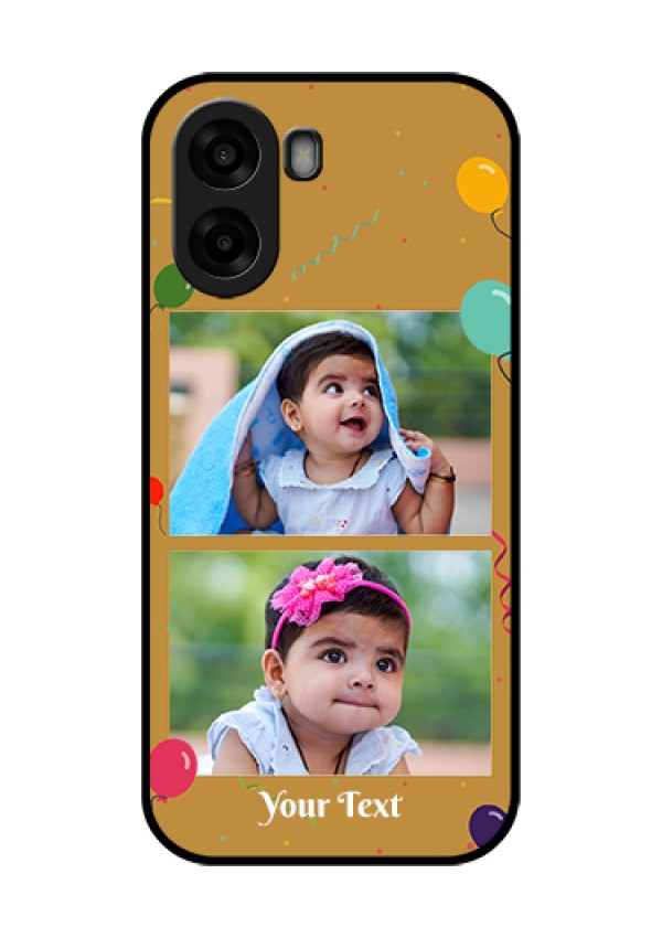 Oppo A6x 5G Custom Glass Phone Case - Image Holder With Birthday Celebrations Design