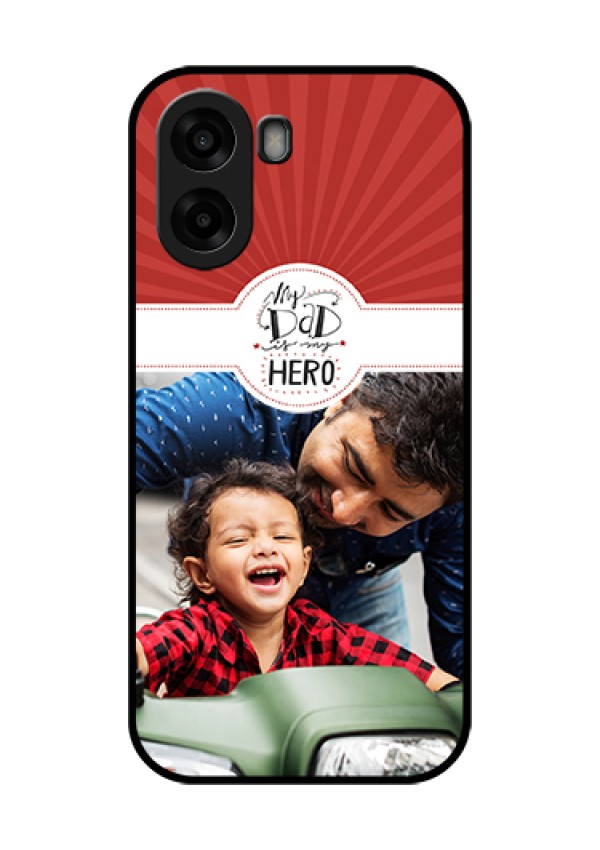 Oppo A6x 5G Custom Glass Phone Case - My Dad Hero Design