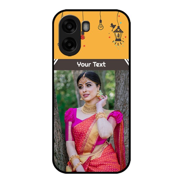 Oppo A6x 5G Custom Glass Phone Case - With Family Picture And Icons Oppo A6x 5G Custom Glass Phone Case - With Family Picture And Icons
