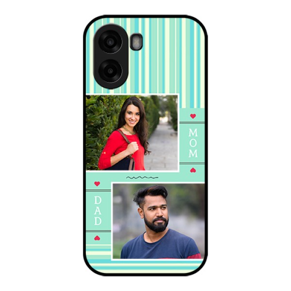 Oppo A6x 5G Custom Glass Phone Case - Mom & Dad Pic Design