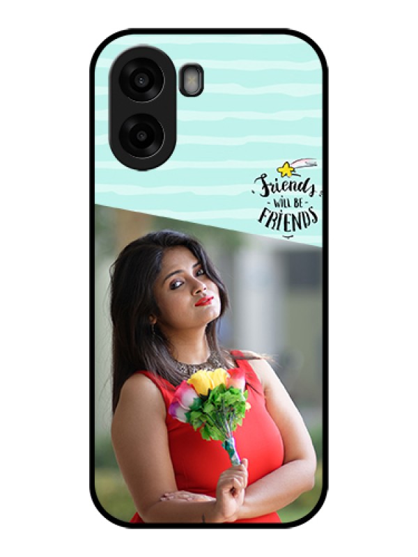Custom Oppo A6x 5G Custom Glass Phone Case - Friends Picture Icon Design