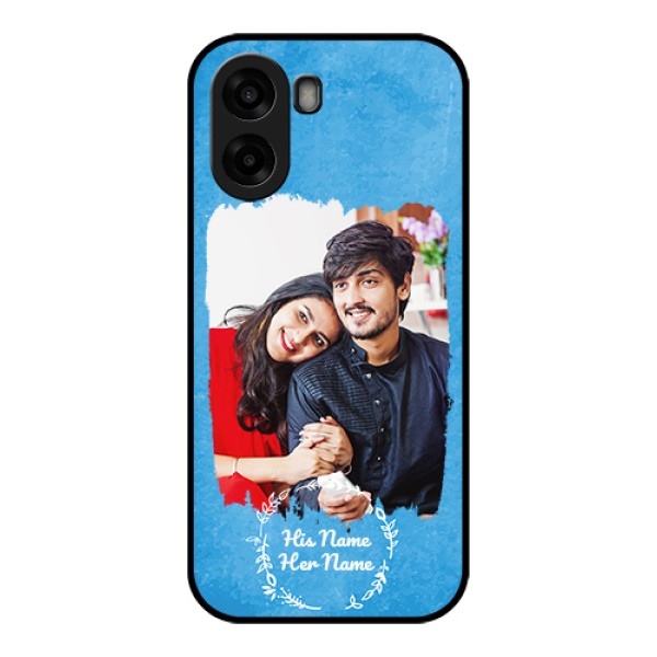 Oppo A6x 5G Custom Glass Phone Case - Blue Color Vintage Design Oppo A6x 5G Custom Glass Phone Case - Blue Color Vintage Design