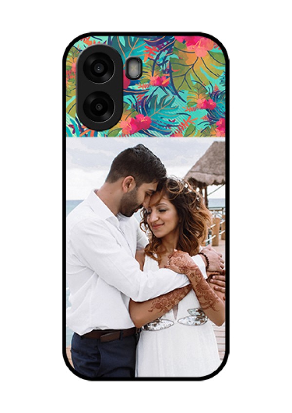 Oppo A6x 5G Custom Glass Phone Case - Watercolor Floral Design
