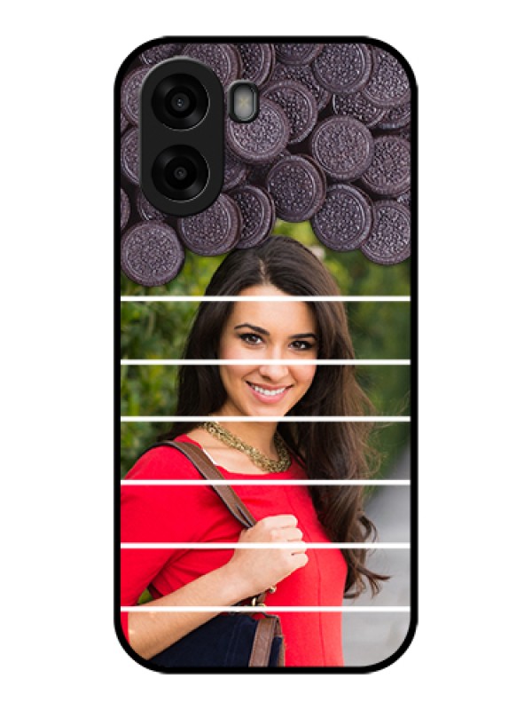 Custom Oppo A6x 5G Custom Glass Phone Case - With Oreo Biscuit Design