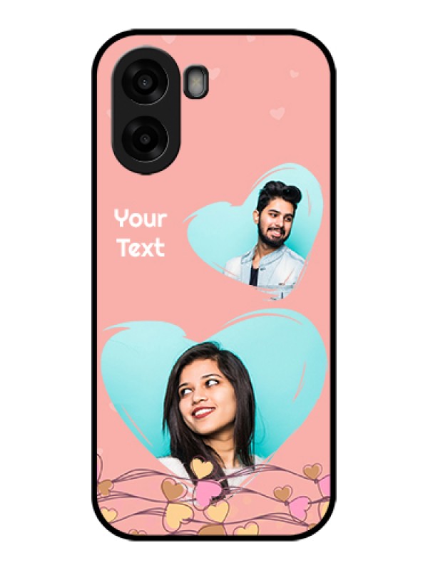Custom Oppo A6x 5G Custom Glass Phone Case - Love Doodle Design