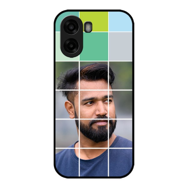 Oppo A6x 5G Custom Glass Phone Case - With White Box Pattern