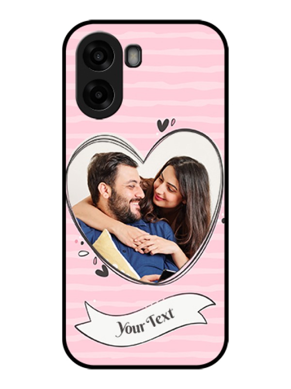 Custom Oppo A6x 5G Custom Glass Phone Case - Vintage Heart Design