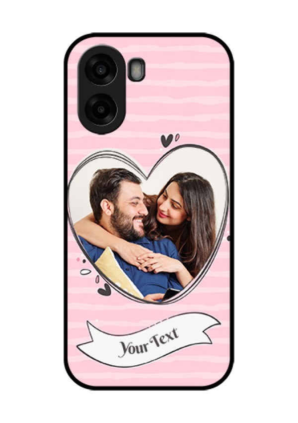Oppo A6x 5G Custom Glass Phone Case - Vintage Heart Design