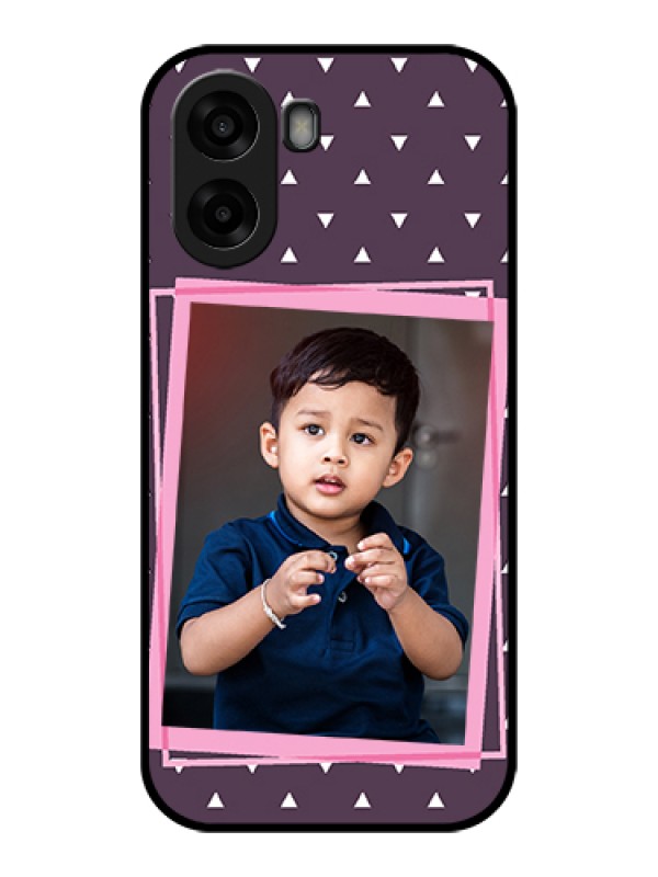 Custom Oppo A6x 5G Custom Glass Phone Case - Triangle Pattern Dotted Design