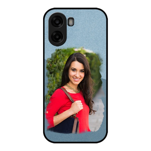 Oppo A6x 5G Custom Glass Phone Case - Grunge Line Art Design