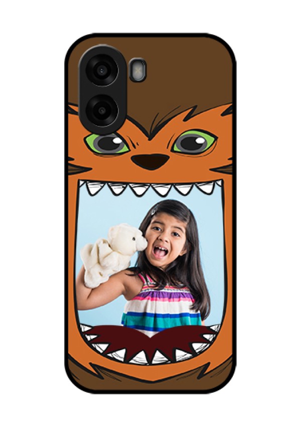 Oppo A6x 5G Custom Glass Phone Case - Owl Monster Back Case Design