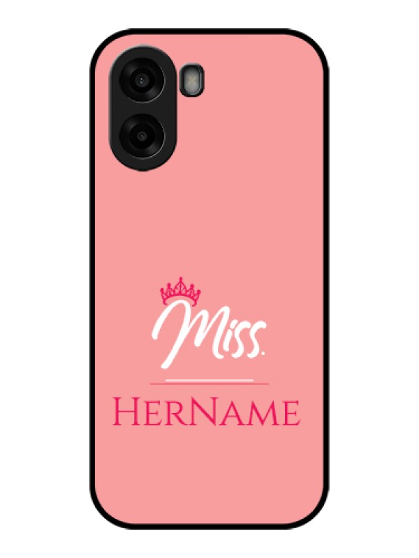 Custom Oppo A6x 5G Custom Glass Phone Case - Mrs With Name Design