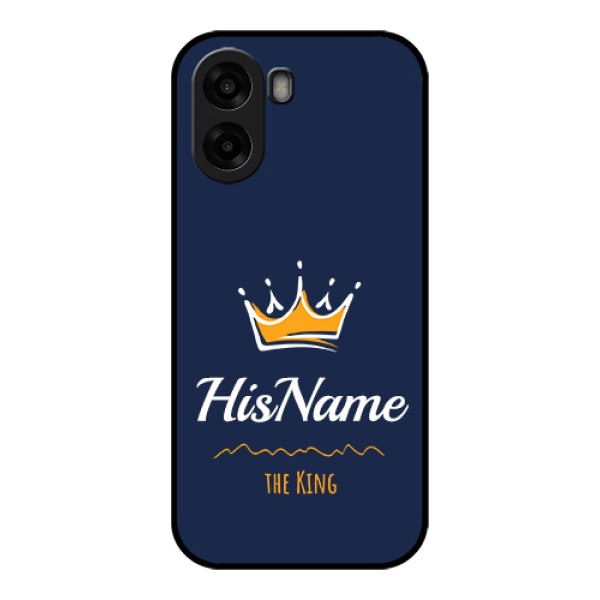 Oppo A6x 5G Custom Glass Phone Case - King With Name Design