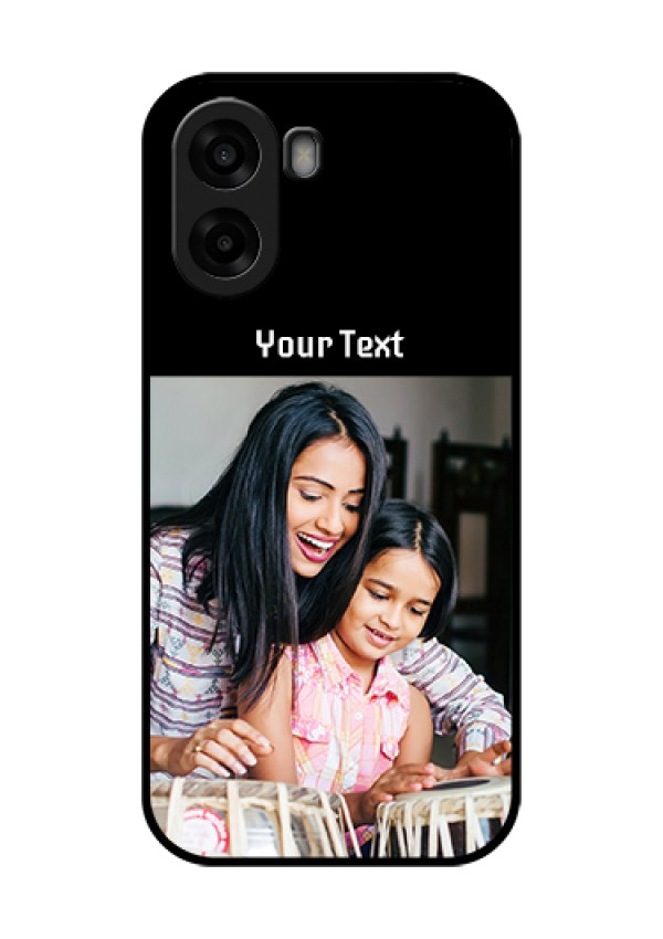Oppo A6x 5G Custom Glass Phone Case - Photo With Name Design