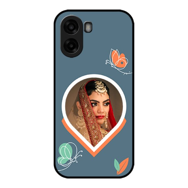 Oppo A6x 5G Custom Glass Phone Case - Droplet Butterflies Design
