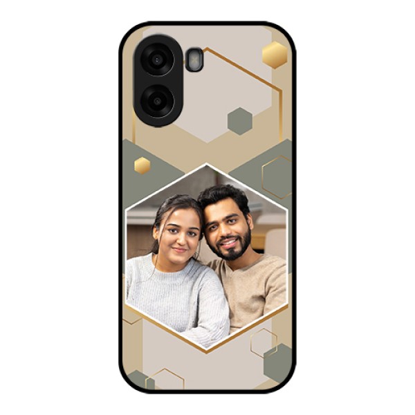 Oppo A6x 5G Custom Glass Phone Case - Stylish Hexagon Pattern Design Oppo A6x 5G Custom Glass Phone Case - Stylish Hexagon Pattern Design