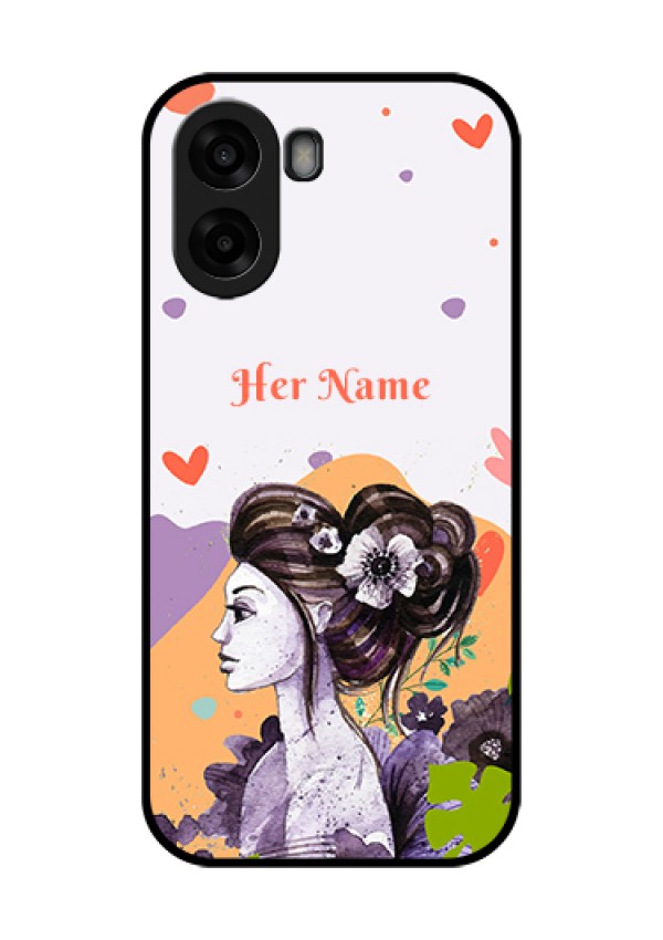Oppo A6x 5G Custom Glass Phone Case - Woman And Nature Design