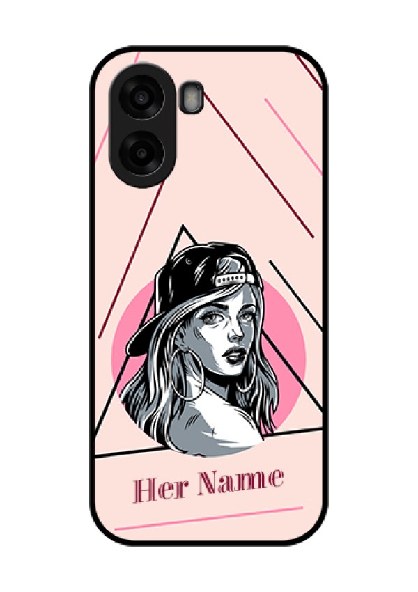 Oppo A6x 5G Custom Glass Phone Case - Rockstar Girl Design