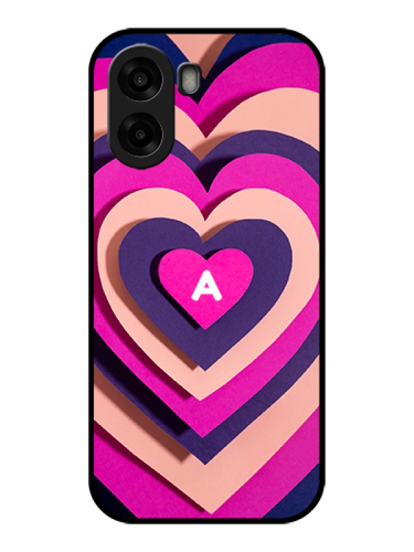 Custom Oppo A6x 5G Custom Glass Phone Case - Cute Heart Pattern Design
