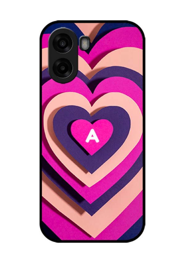 Oppo A6x 5G Custom Glass Phone Case - Cute Heart Pattern Design
